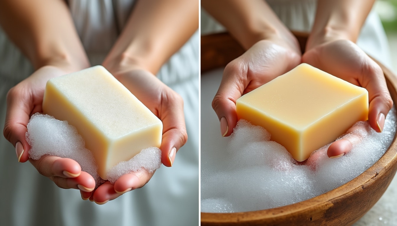 Savon artisanal et eau calcaire : ce qui change à la mousse