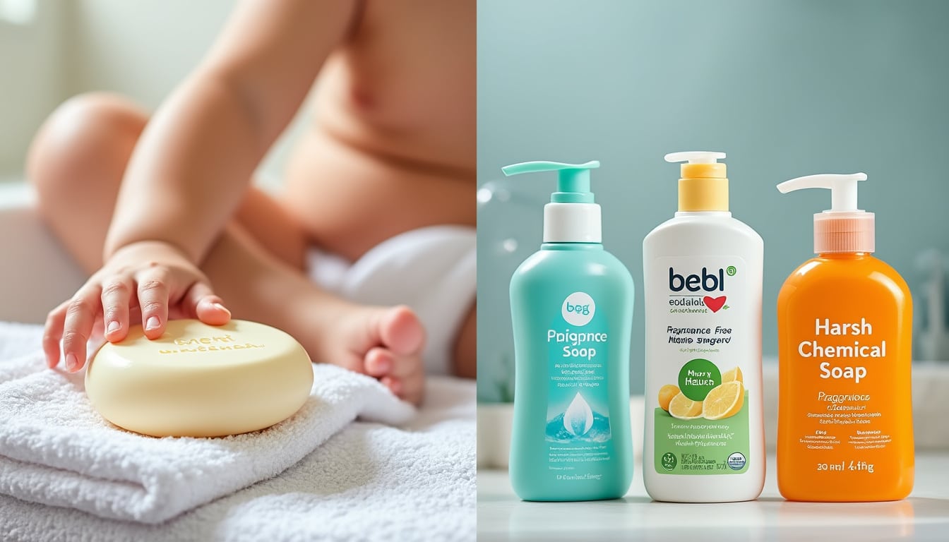 Savon pour bébé : ce qui est adapté et ce qui ne l&rsquo;est pas