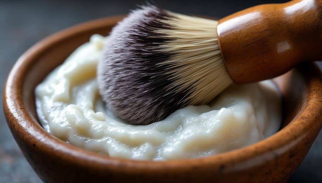 Savon pour le rasage : blaireau, bol et technique