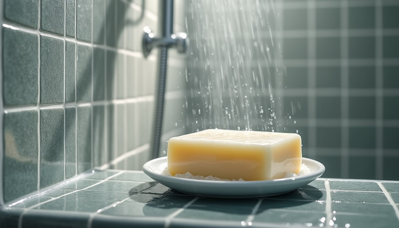 Savon qui ramollit dans la douche : les causes